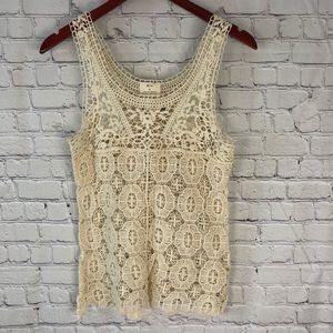 Pins and needles crochet tank size small